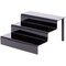 Plymor Black Acrylic 3-Step Display Stairs, 6.375" H x 12" W x 12.625" D